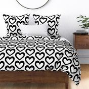 Black and white heart cut-out (extra large)