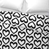 Black and white heart cut-out (extra large)