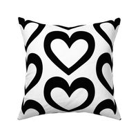 Black and white heart cut-out (extra large)