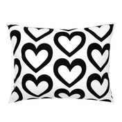 Black and white heart cut-out (extra large)