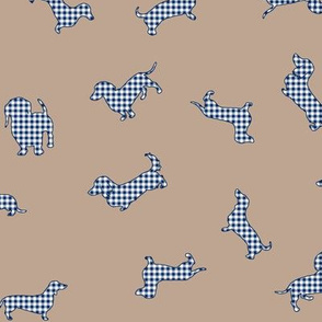 Gingham Doxies // Navy on Khaki