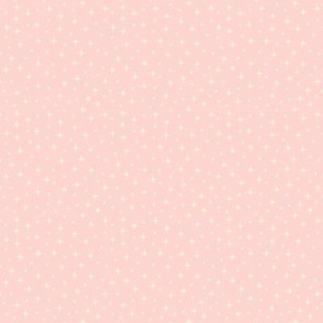 Peach pink Stars coordinate Small scale