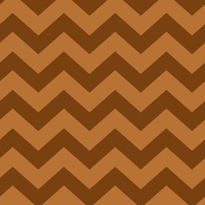 Chevron Pattern - Sepia and Copper