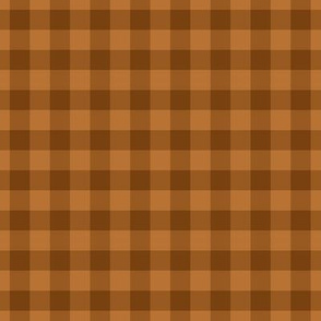 Gingham Pattern - Sepia and Copper