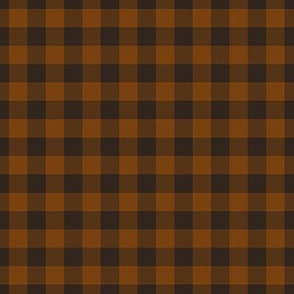 Gingham Pattern - Sepia and Dark Cocoa