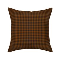 Small Gingham Pattern - Sepia and Dark Cocoa