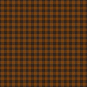 Small Gingham Pattern - Sepia and Dark Cocoa