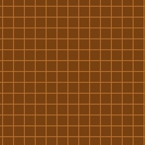 Grid Pattern - Sepia and Copper