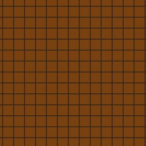 Grid Pattern - Sepia and Dark Cocoa