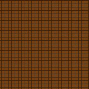 Small Grid Pattern - Sepia and Dark Cocoa