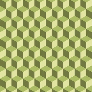 Cubes in 3D // Green