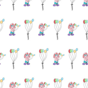 Party Balloon Bunny White Background 