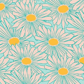 Retro Daisy Blue