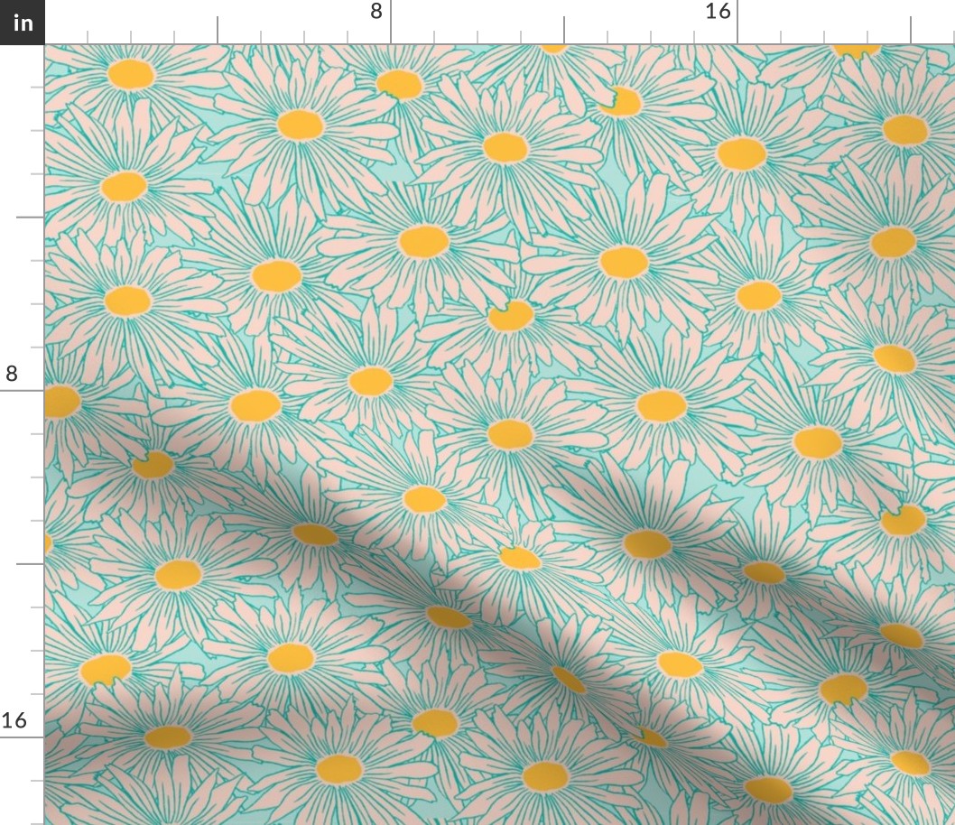 Retro Daisy Blue