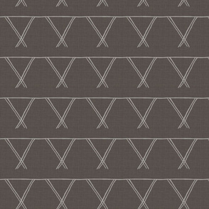 Blanket Stitch Tribal on Dark Brown