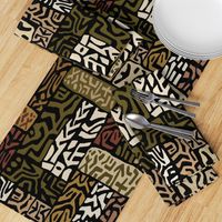 African Wild Grasses - Design 11467426 - Rust Tan Ivory Black Green