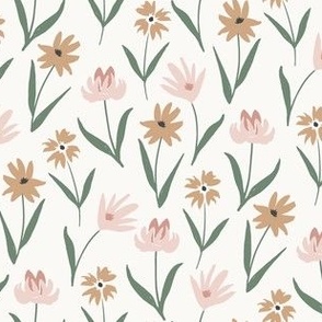 boho watercolour floral muted neutral