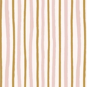 wonky stripes pink and gold