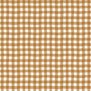 wonky gingham mustard - small