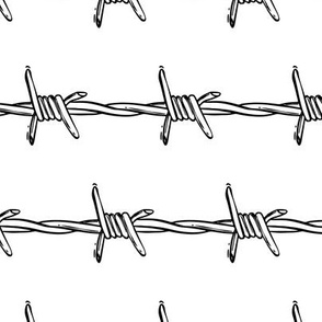 barbed wire white - small 