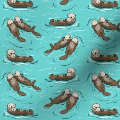 Sea Otters - medium scale