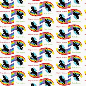 Magical Unicorns Pretty Rainbows With Black Unicorn