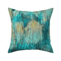 Pleschiplant gold turquoise - painterly lakeside scenery with wild grass