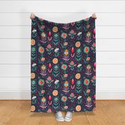 singing in the rain folk florals // large scale