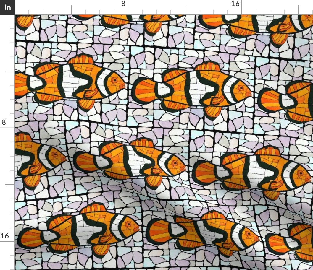 Mosaic Clownfish with Marble