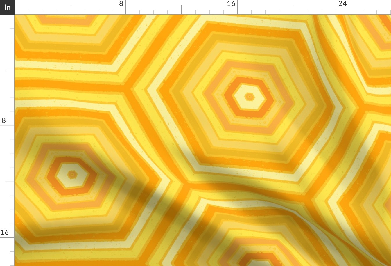 Friztin_ConcentricHexagons_mmMangoMultiYellows