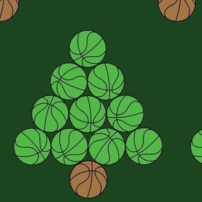 Larger Basketball Christmas Tree Green