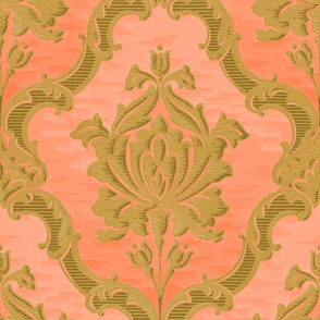 Oldoini Damask ~ Faux Gilt on Kiss Me, Hardy 