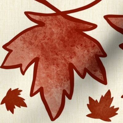 Vintage Maple Leaves - large - canada, maple leaf, Canadian, Canada day