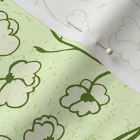 Sweet Pea Blossoms on Green (Large Scale)