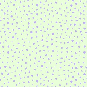 Neon little cheetah spots and speckles panther animal skin abstract minimal pop art dots retro print bright lilac purple mint green