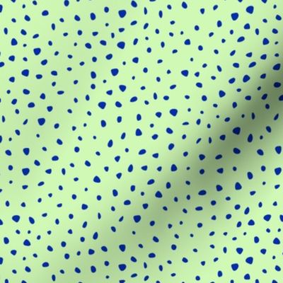 Neon little cheetah spots and speckles panther animal skin abstract minimal pop art dots retro print  lime green yellow eclectic blue