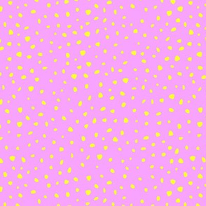 Neon little cheetah spots and speckles panther animal skin abstract minimal pop art dots retro print bright bubblegum pink yellow