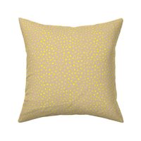 Neon little cheetah spots and speckles panther animal skin abstract minimal pop art dots retro print bright yellow beige sand