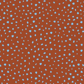Neon little cheetah spots and speckles panther animal skin abstract minimal pop art dots retro print stone red bright duck egg blue
