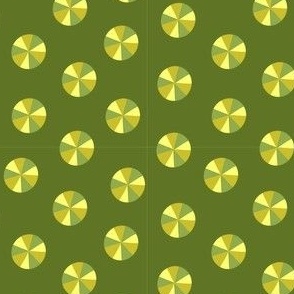Geometric Circles - Dk Green Small