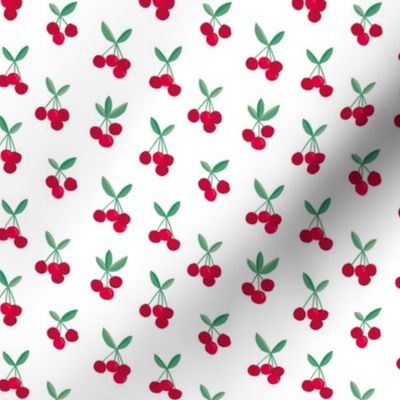 Little Cherry love garden for spring summer red soft beige green nursery design  cool red mint green 