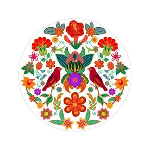 Birds & Flowers Embroidery Template