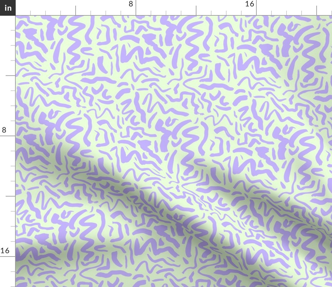 Messy neon ink dashes and brush strokes abstract paint minimal trend design boho style nursery bright mint lilac purple