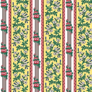 1790-1800 floral stripes