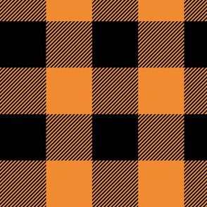 Black Plaid Pattern on Yellow - 4'' Autumn colors