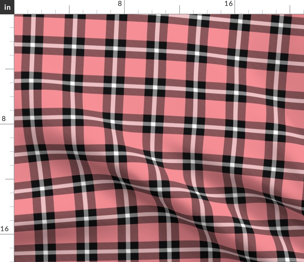 Light Pink Plaid - Medium (Watermelon Collection)