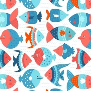 Colorful decorative fishes