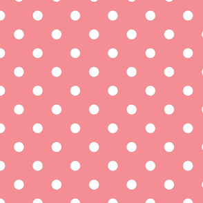 Light Pink With White Polka Dots - Large (Watermelon Collection)