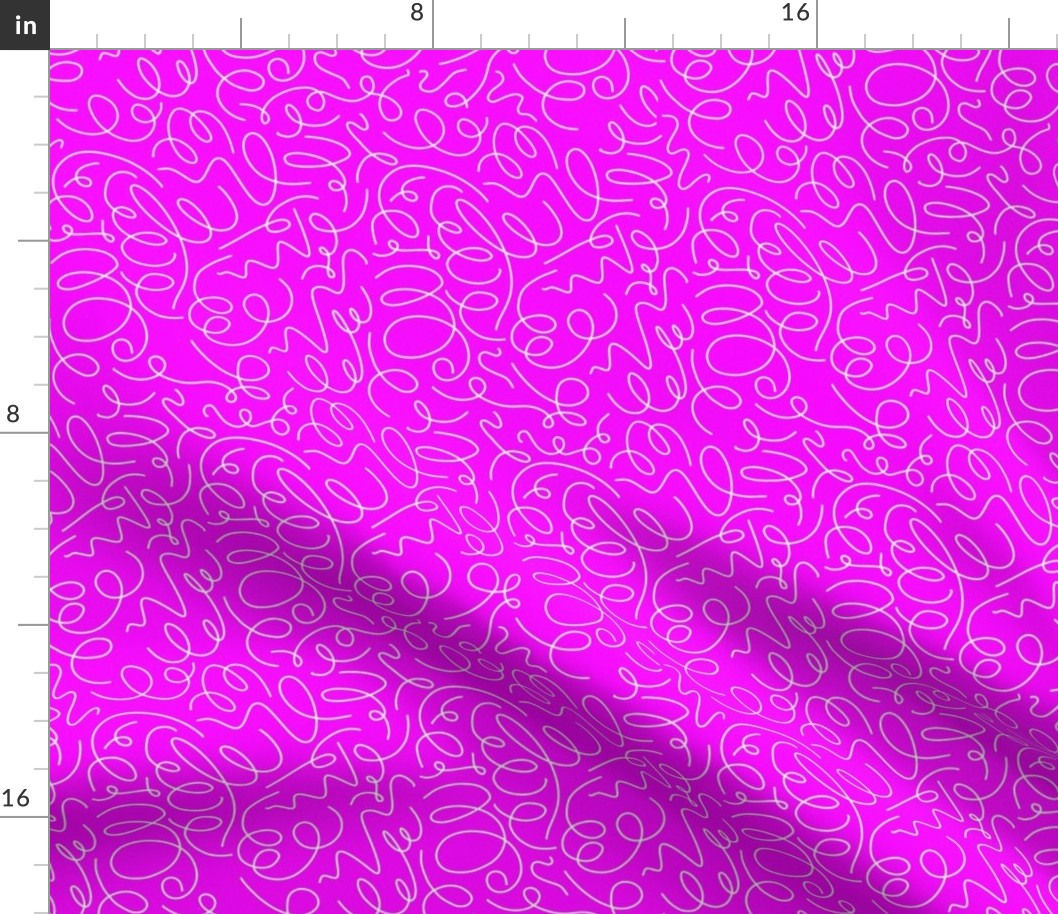 White Squiggles on Magenta