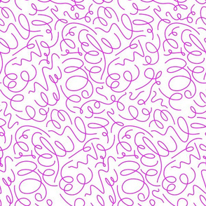 Magenta squiggles on White